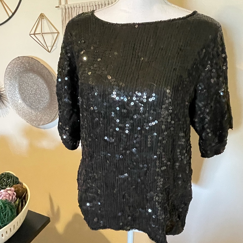 Jean for Joseph Le Bon Sequin Top